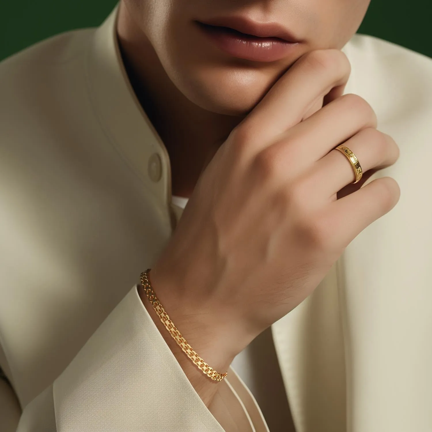 14K Gold Bracelets for Womens Bracelet Mens 14K Gold Chain Bracelet Cuban Link Chain Stackable Bracelets for women 6.5-9in