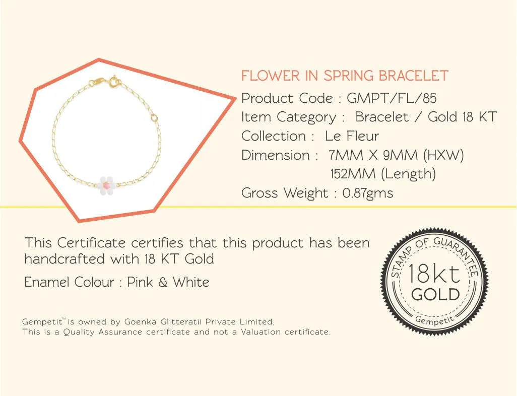 18K Gold Flower in Spring Bracelet <br> Le Fleur Collection