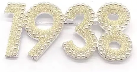 1938 Pin Brooch, Pearl Crystal Design, Silver Plated, Ceremonial White, Inspired for Jack and Jill Conferences, Luncheons, Events - Mother's Organization