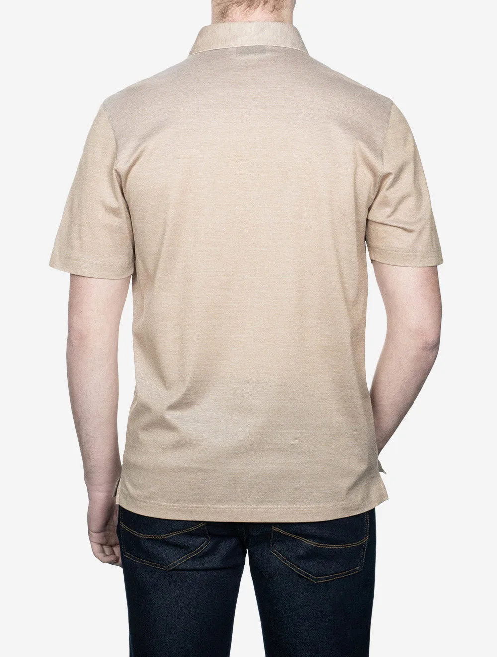 3 button Polo Shirt Beige