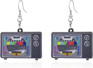 3 Pairs Gamer Earring Statement Unique TV Dangle Earrings Game Lover Jewelry Gift for Her Game for Women
