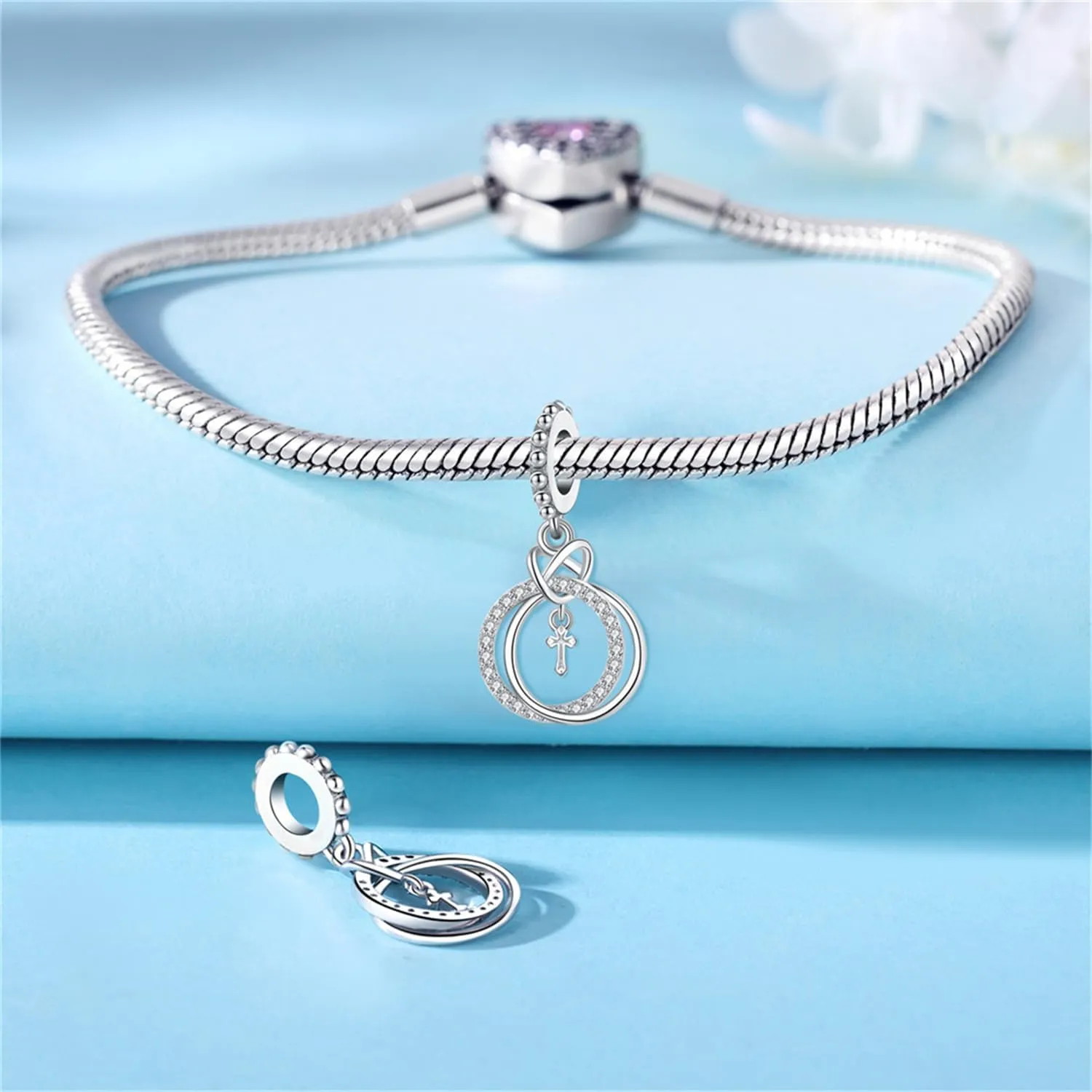 925 Sterling Silver Charms for Bracelets - Pendant Bead Charms Jewelry Present for Women Family Friends