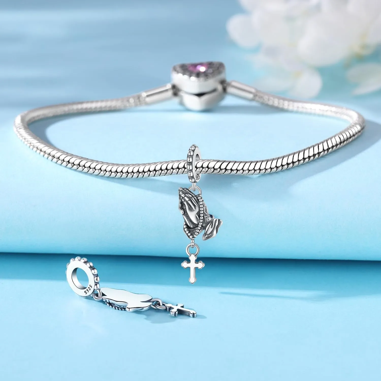 925 Sterling Silver Charms for Bracelets - Pendant Bead Charms Jewelry Present for Women Family Friends
