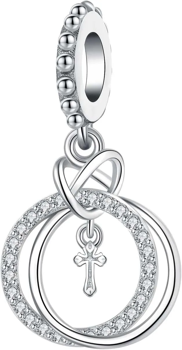 925 Sterling Silver Charms for Bracelets - Pendant Bead Charms Jewelry Present for Women Family Friends