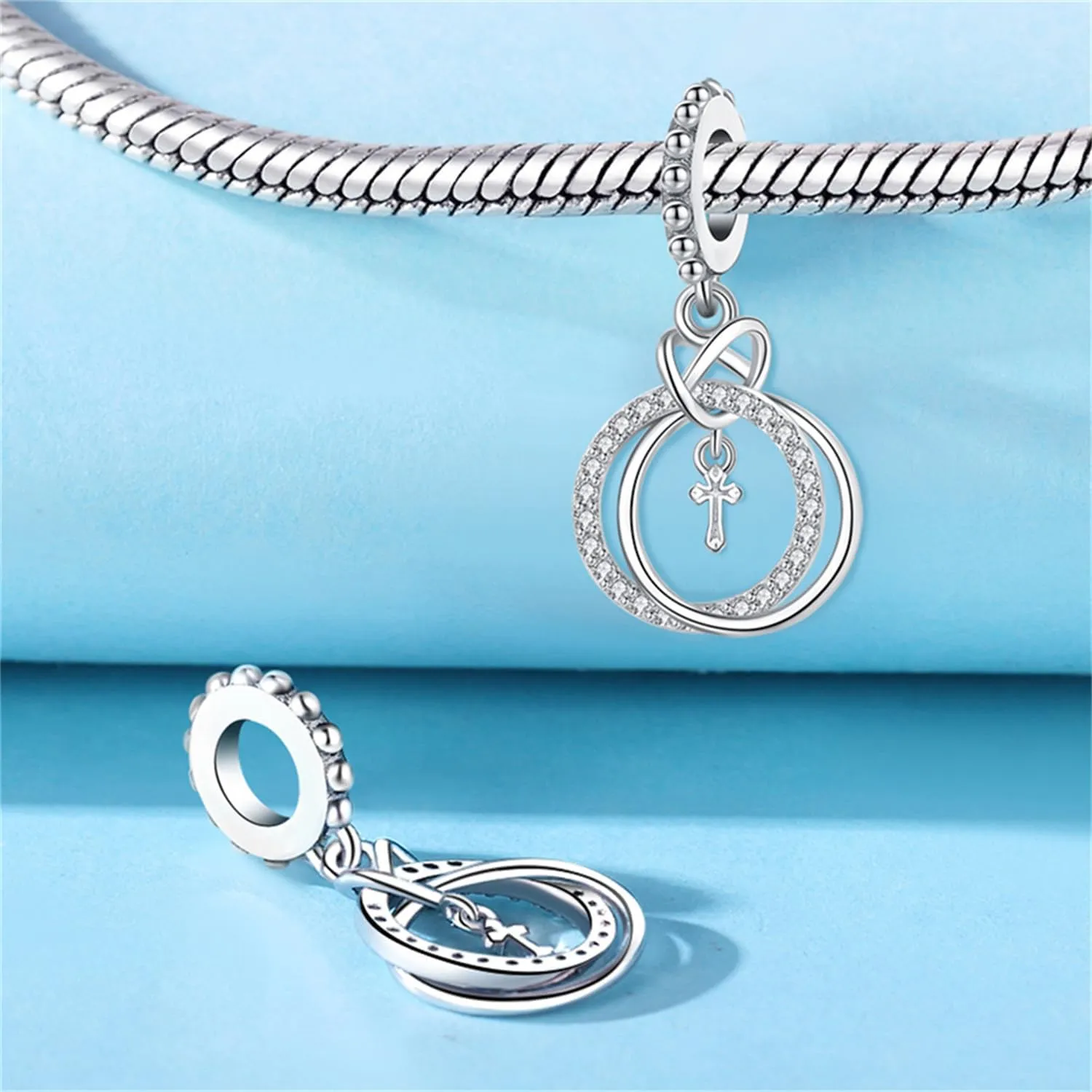925 Sterling Silver Charms for Bracelets - Pendant Bead Charms Jewelry Present for Women Family Friends