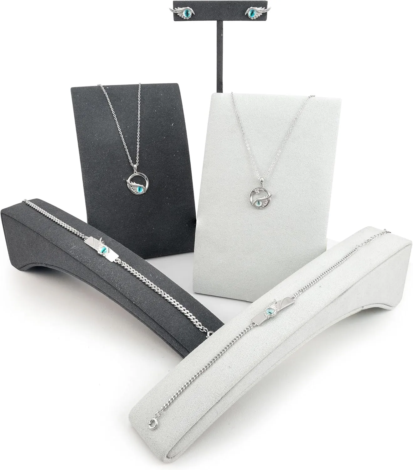 925 Sterling Silver Devil's Eyes Pair Necklace Bracelet Earrings Set, Exquisite Couple Gifts, Suitable for Wedding, Anniversary, Birthday Friends Wedding Gifts.