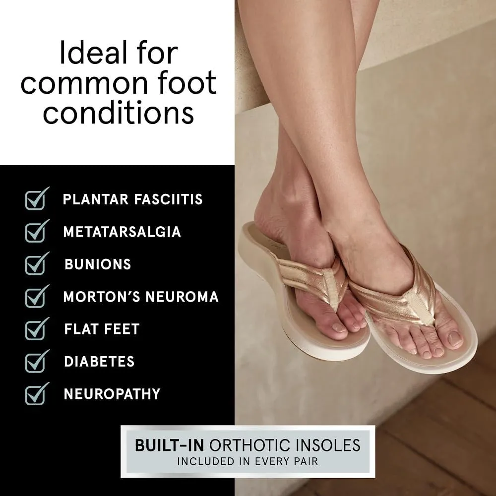 ABEO Paseo Flip Flops For Women | Orthopedic Sandals | Arch Support Sandals Women | Plantar Fasciitis Relief | Built-In Orthotics Inserts For Women