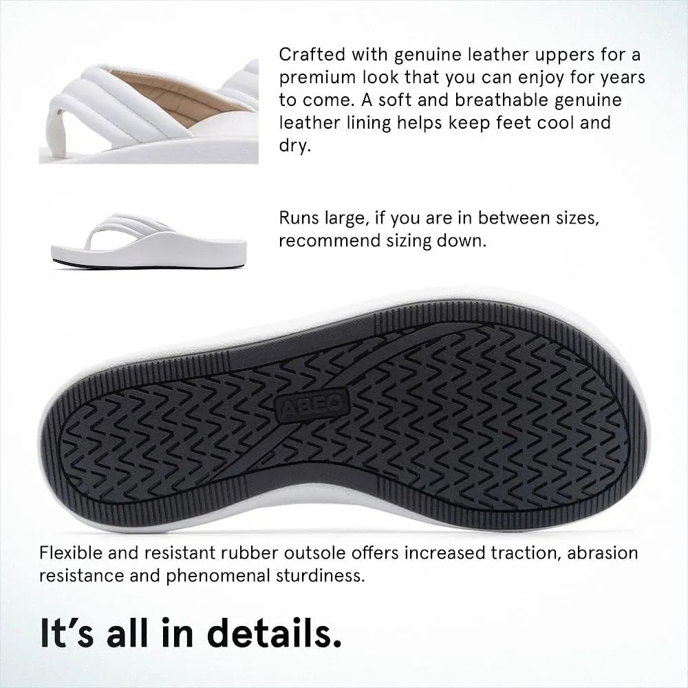 ABEO Paseo Flip Flops For Women | Orthopedic Sandals | Arch Support Sandals Women | Plantar Fasciitis Relief | Built-In Orthotics Inserts For Women