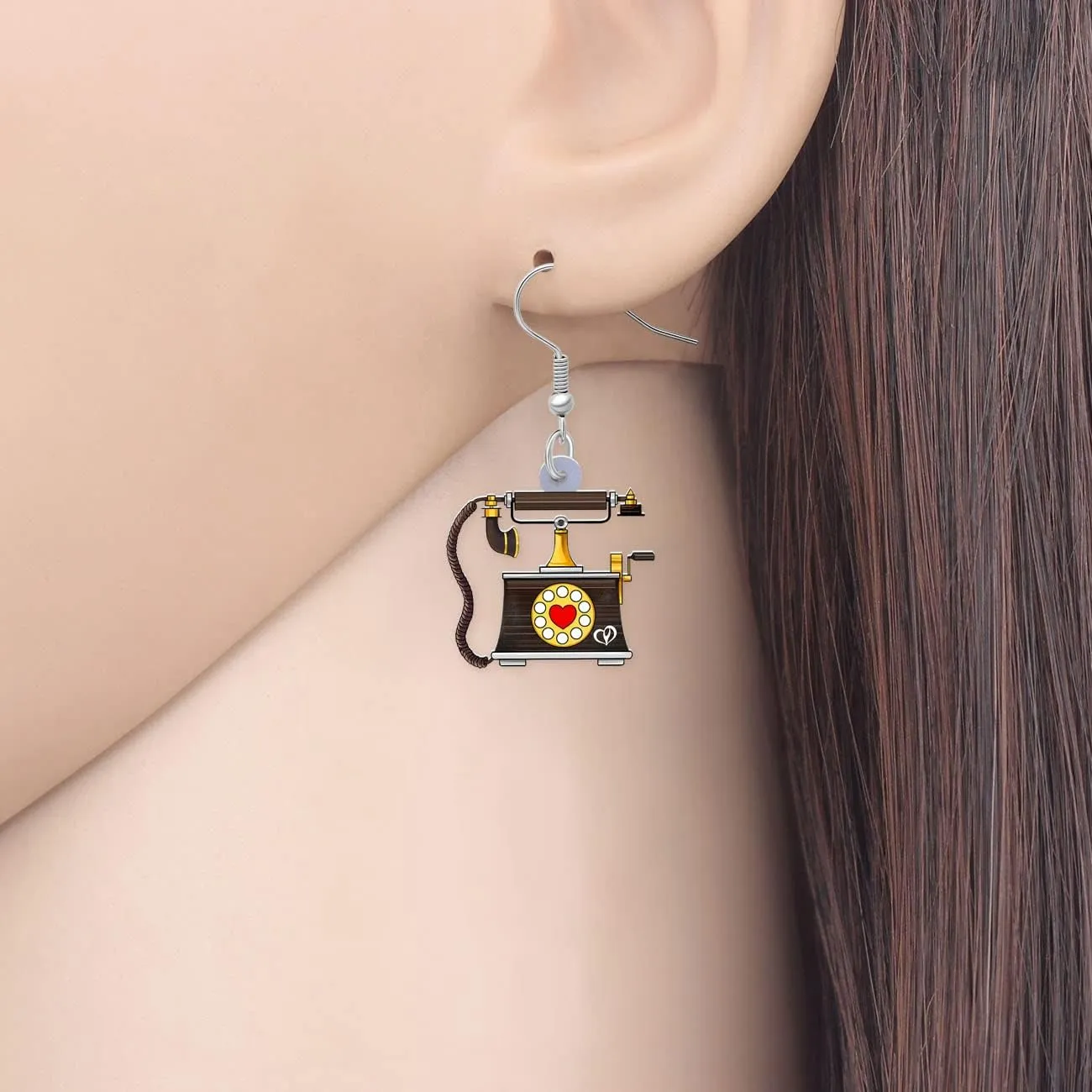 Acrylic Retro 80s 90s Cassette Tape Earrings Radio Camera Dangle Vintage Jewelry Nostalgia Gifts for Women
