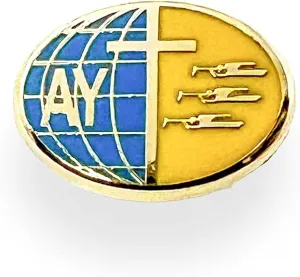 Adventist Youth Lapel Pin - Gold - Modern - 0.6" - Unisex - 1 Count