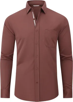 Alex Vando Mens Oxford Shirts Wrinkle Free Quick-Dry Casual Button Down Shirt
