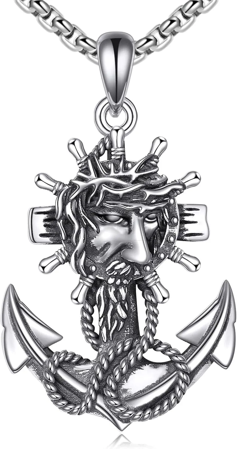 ANGSAU Soccer/Baseball/Arrowed Necklace for Men S925 Sterling Silver I Can Do All Things Inspirational Ball Sport Jewelry Gifts Pendant Necklace