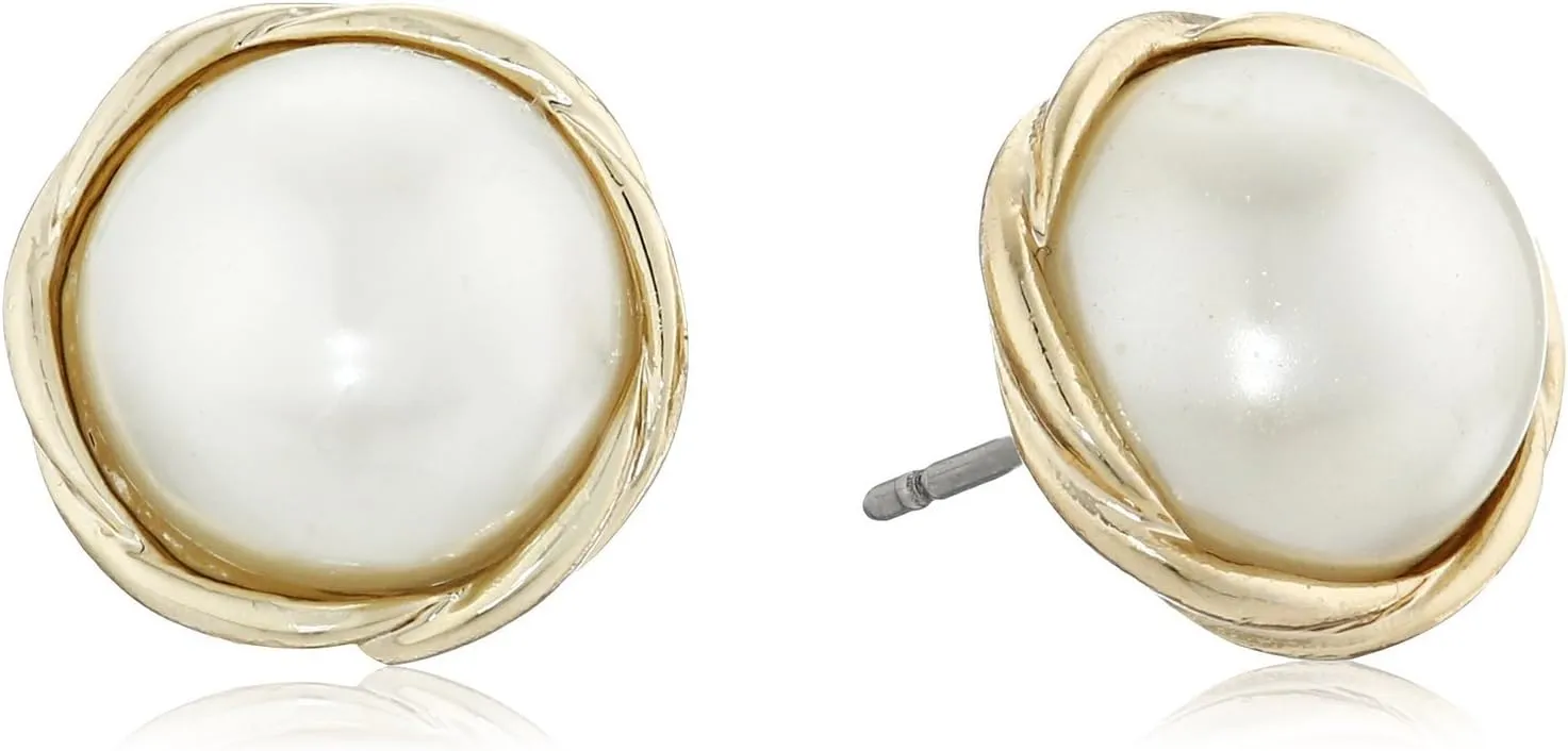Anne Klein Small Twisted Stud Earrings