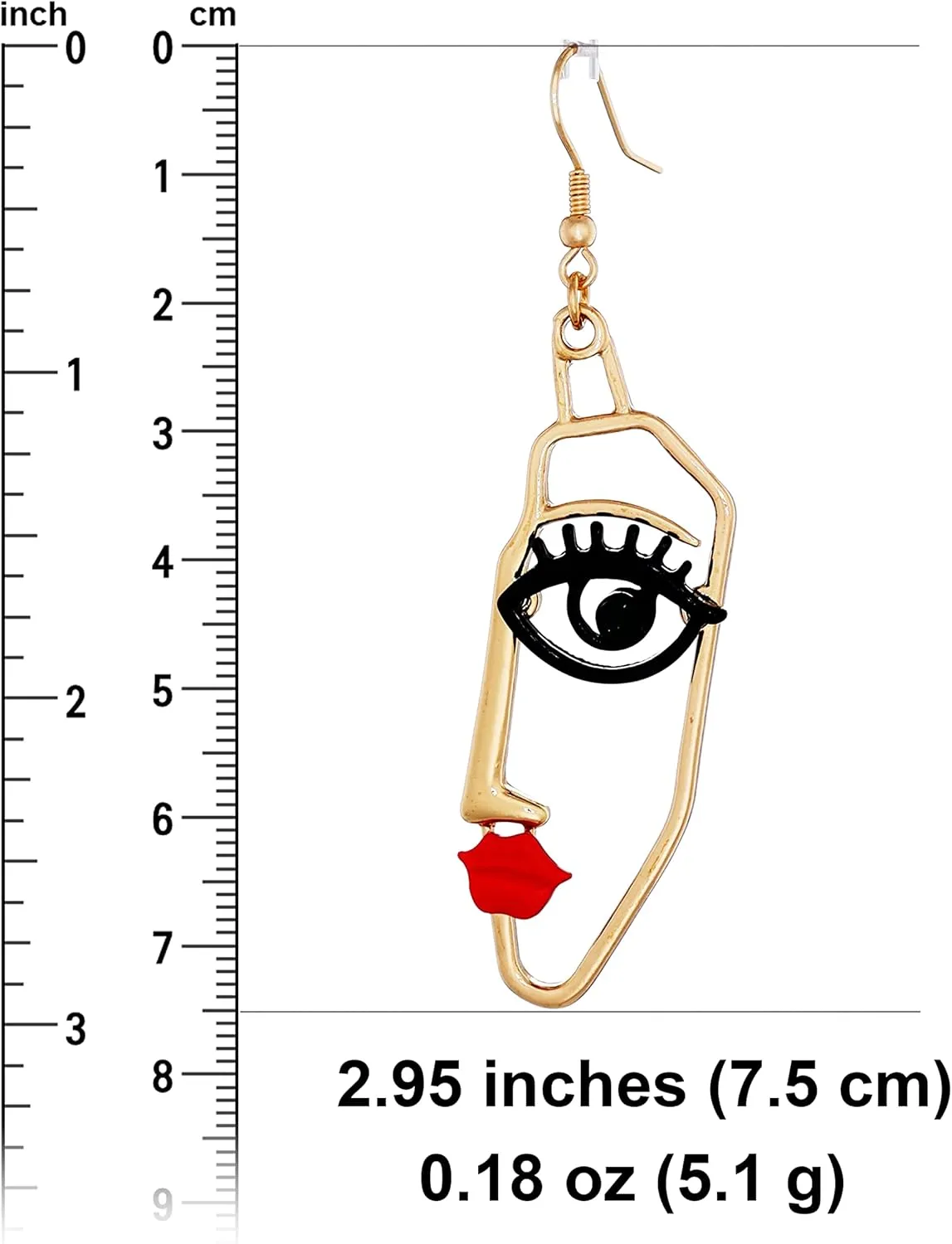 Artistic Face Drop Earrings - Elegant Statement Accessory for Women