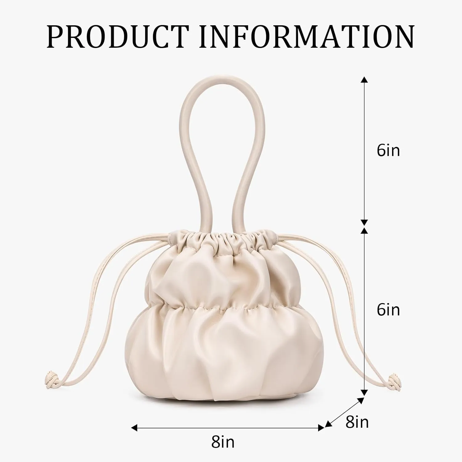 BADDIES Bucket Purse for Women,Bucket Crossbody Bag Drawstring Shoulder Purse,Small Bucket Purse Handbag