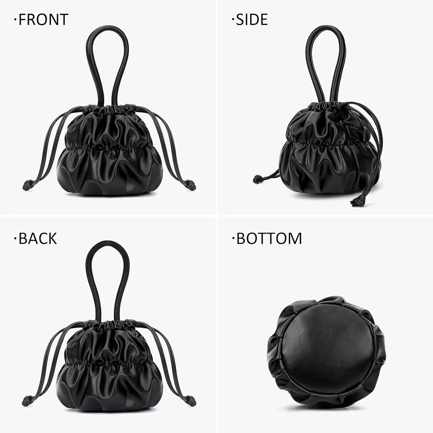 BADDIES Bucket Purse for Women,Bucket Crossbody Bag Drawstring Shoulder Purse,Small Bucket Purse Handbag