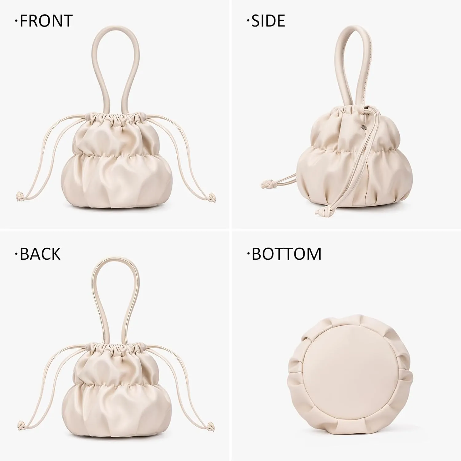 BADDIES Bucket Purse for Women,Bucket Crossbody Bag Drawstring Shoulder Purse,Small Bucket Purse Handbag