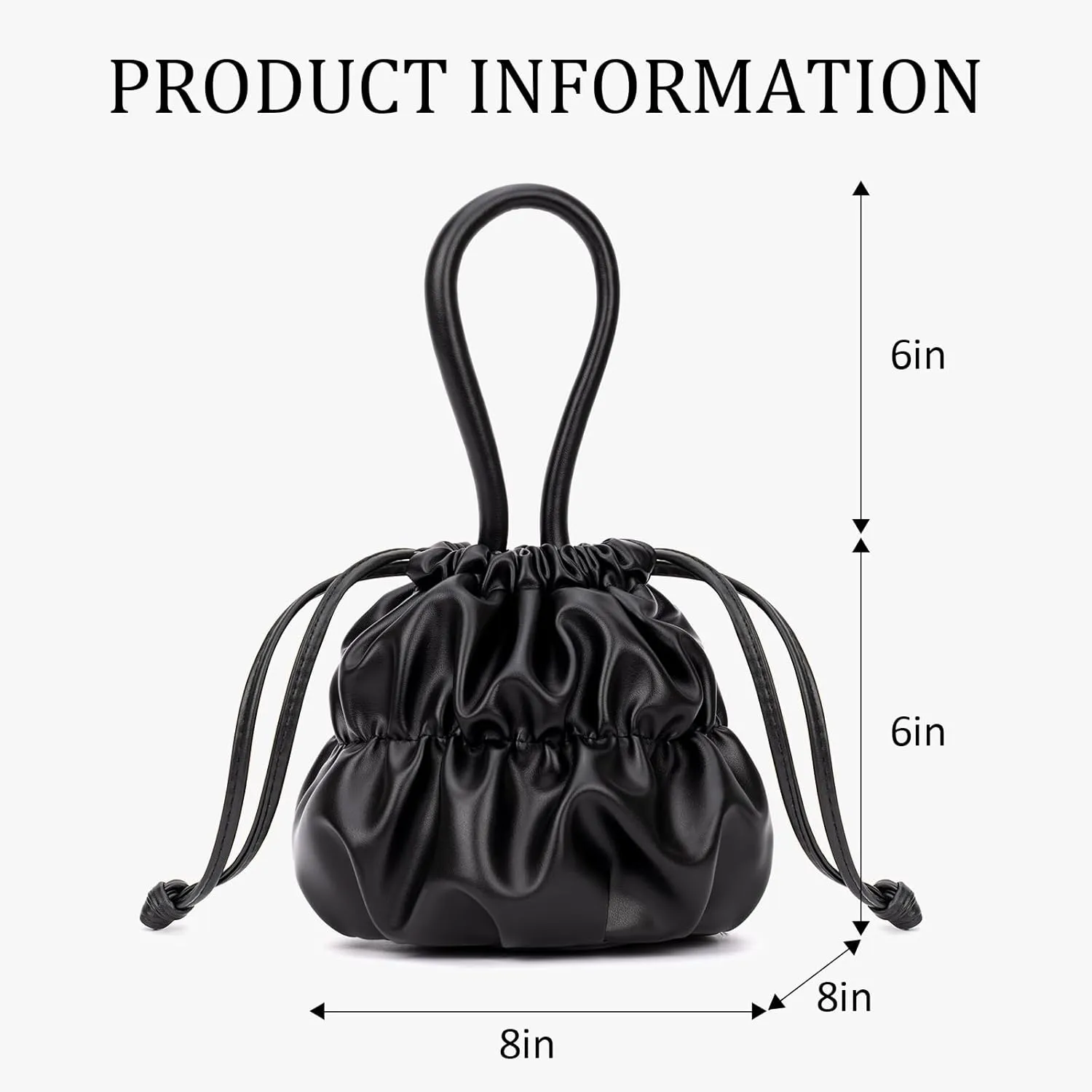BADDIES Bucket Purse for Women,Bucket Crossbody Bag Drawstring Shoulder Purse,Small Bucket Purse Handbag
