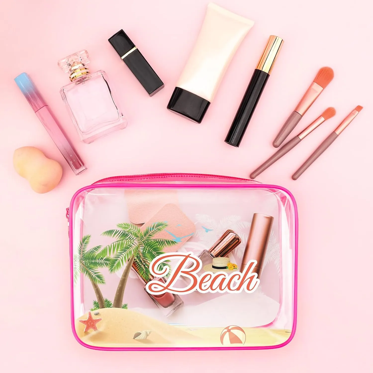 Beach Lover Gift for Women Makeup Bag Beach Gift for Women Beach Theme Cosmetic Bag Gift Vacation Gift Summer Beach Gift for Beach Lover Birthday Christmas Graduation Gift for Sister Friends Teens