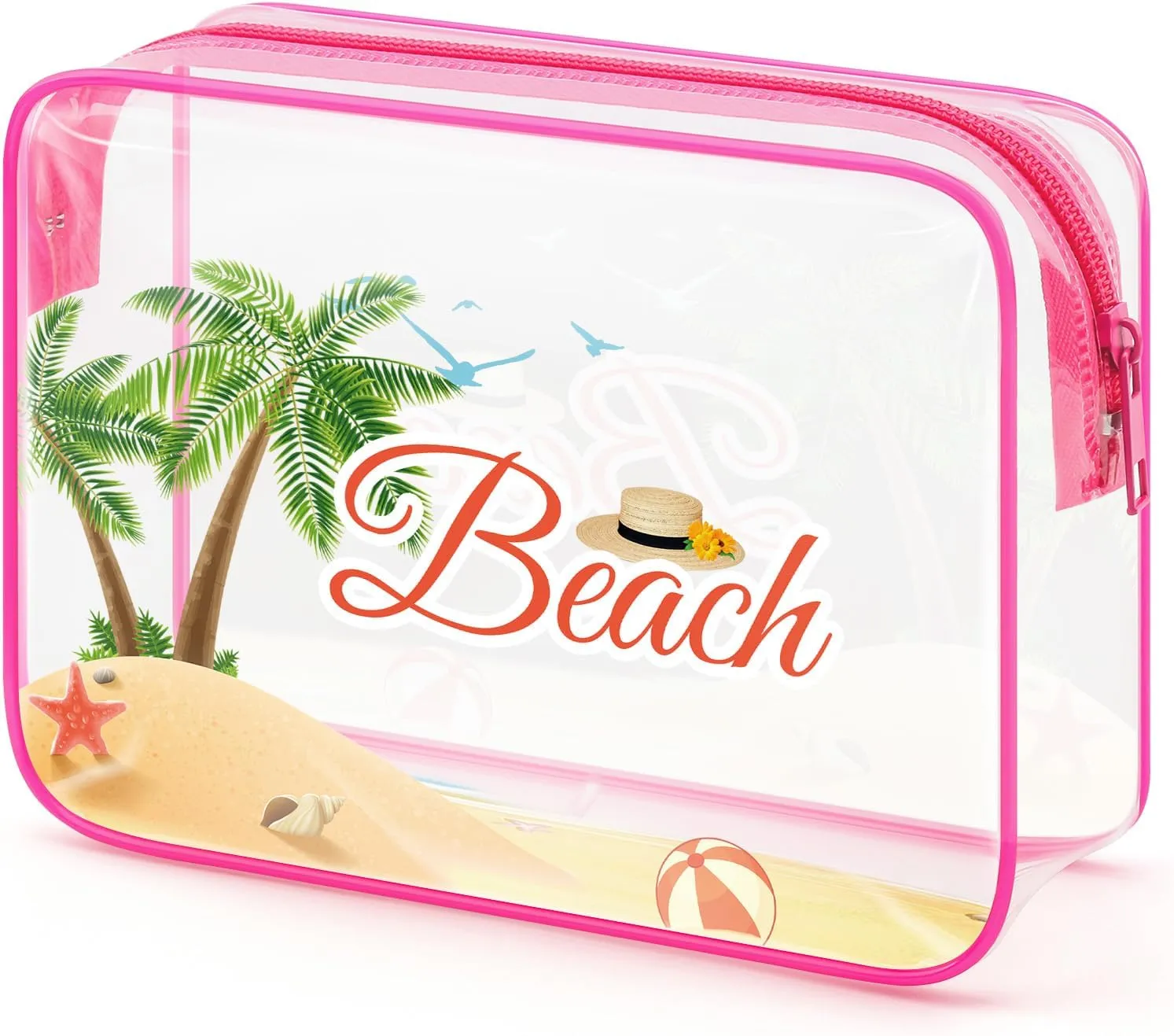 Beach Lover Gift for Women Makeup Bag Beach Gift for Women Beach Theme Cosmetic Bag Gift Vacation Gift Summer Beach Gift for Beach Lover Birthday Christmas Graduation Gift for Sister Friends Teens