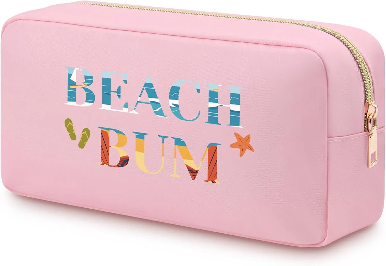 Beach Makeup Bag Beach Gifts Gifts for Women Friend Beach Travel Essentials Cruise Bag Beach Themed Gifts for Teen Girls Beach Lover Birthday Christmas Graduation Gifts Oxford Cloth Toiletry Pouch