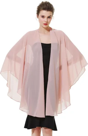 BEAUTELICATE Chiffon Shawl Bridal Wedding Wrap Long Evening Scarves Scarf