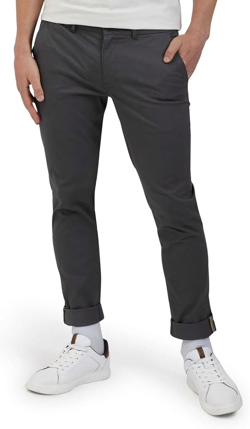 Ben Sherman Men's Slim Fit Chino Pants - Men's Fashion Comfort Stretch Cotton Casual Pants - Stylish Tapered Chinos for Men