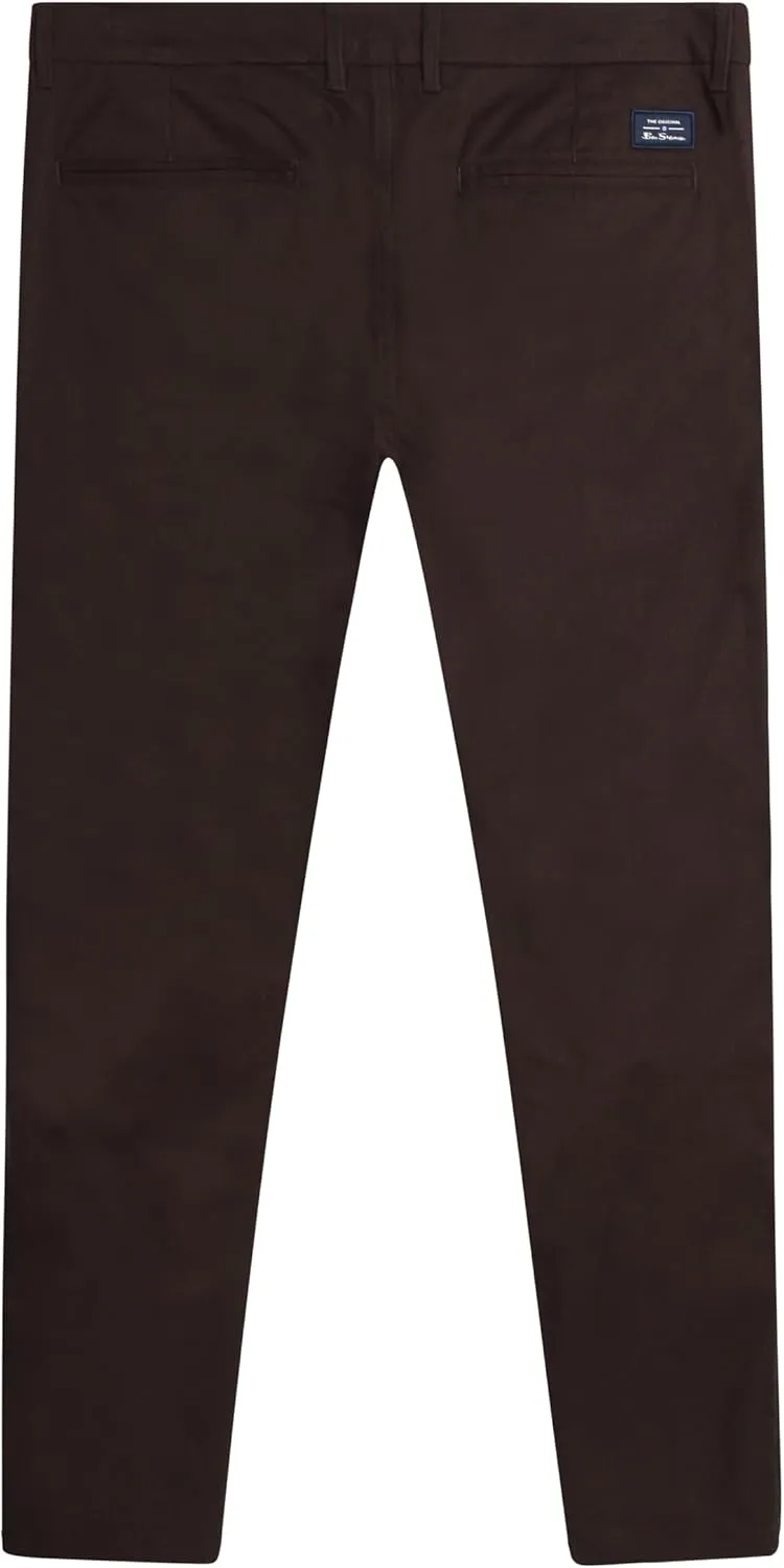 Ben Sherman Men's Slim Fit Chino Pants - Men's Fashion Comfort Stretch Cotton Casual Pants - Stylish Tapered Chinos for Men