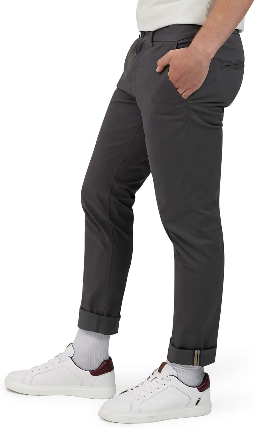 Ben Sherman Men's Slim Fit Chino Pants - Men's Fashion Comfort Stretch Cotton Casual Pants - Stylish Tapered Chinos for Men