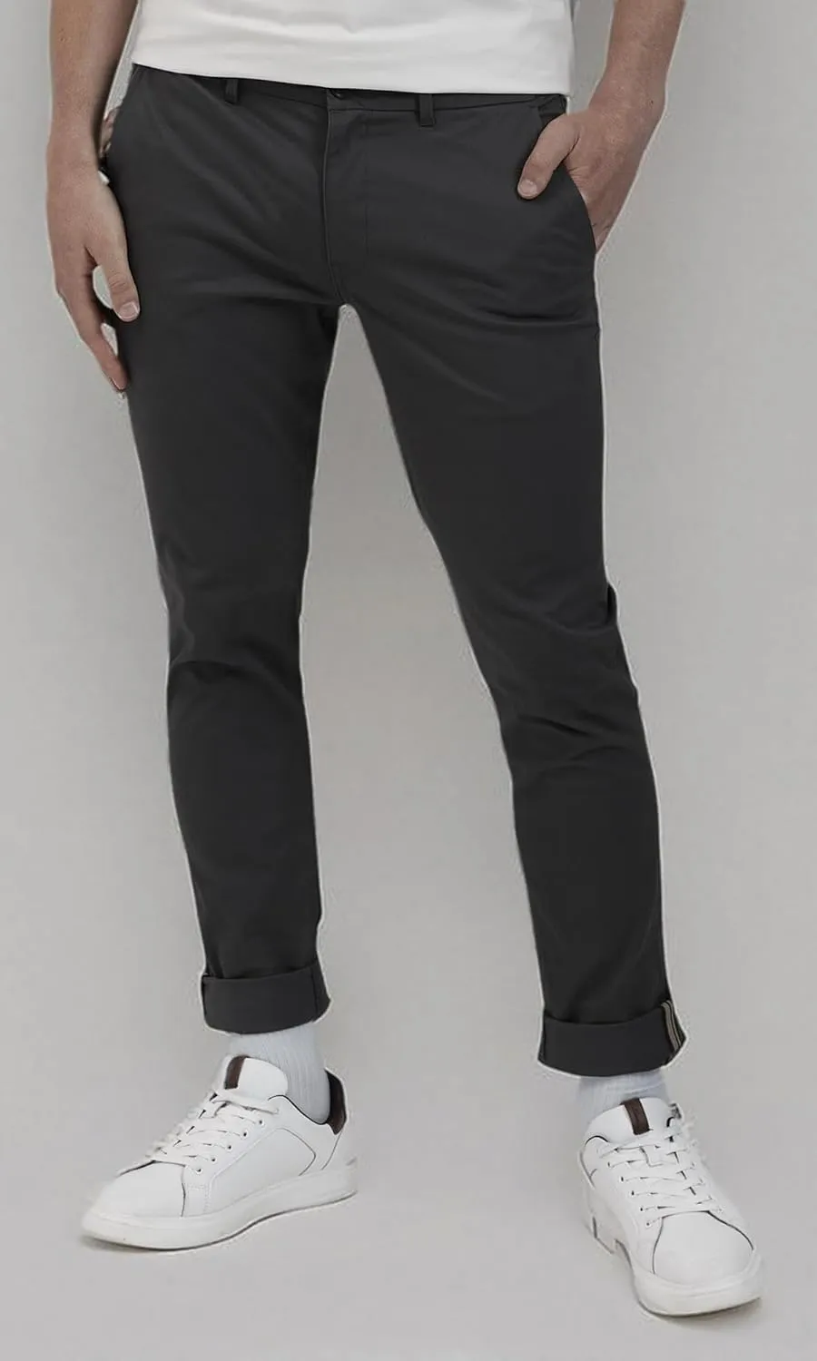 Ben Sherman Men's Slim Fit Chino Pants - Men's Fashion Comfort Stretch Cotton Casual Pants - Stylish Tapered Chinos for Men