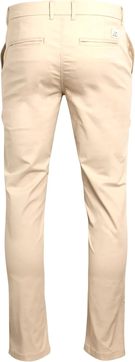 Ben Sherman Men's Slim Fit Chino Pants - Men's Fashion Comfort Stretch Cotton Casual Pants - Stylish Tapered Chinos for Men