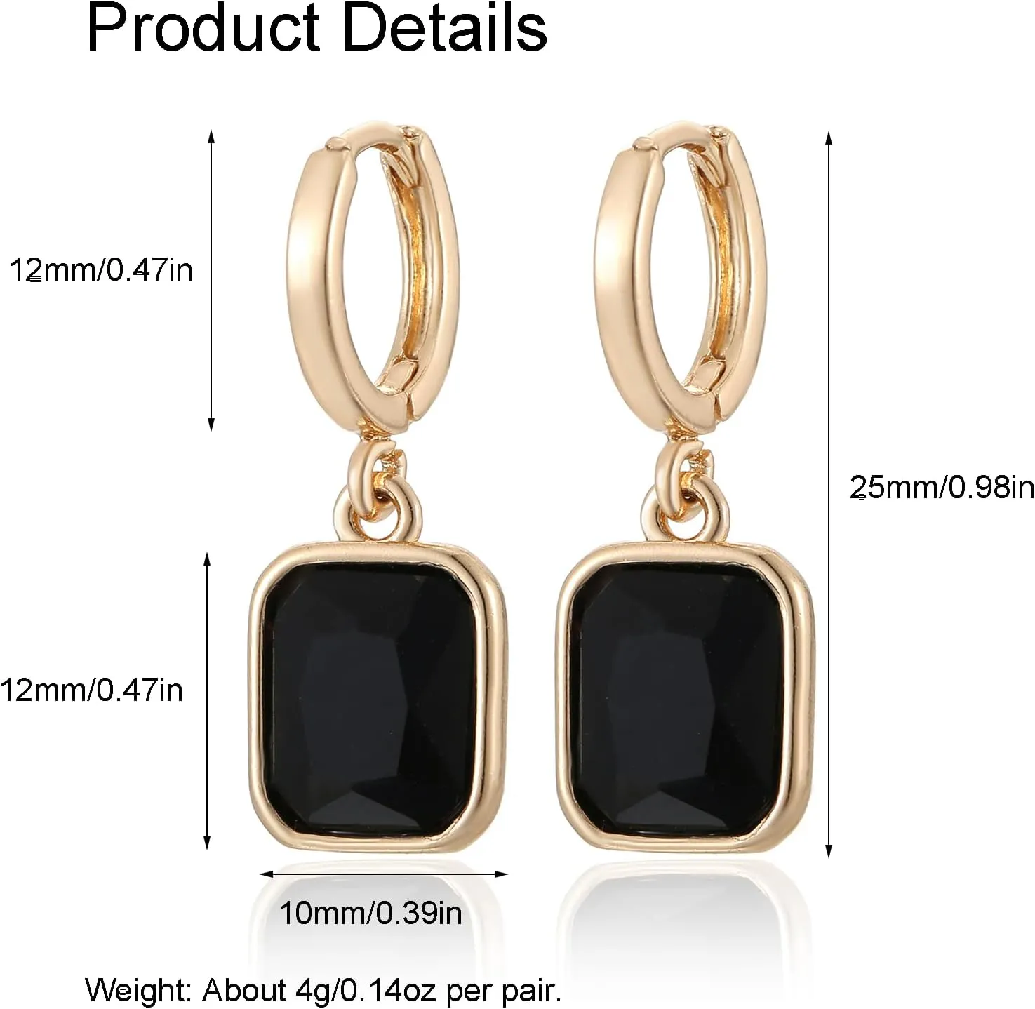 Birthstone Crystal Hoop Earrings, Gold Small Dainty Birthstone Drop Earrings Huggie Hoop for Wedding Birthday Everyday Wear