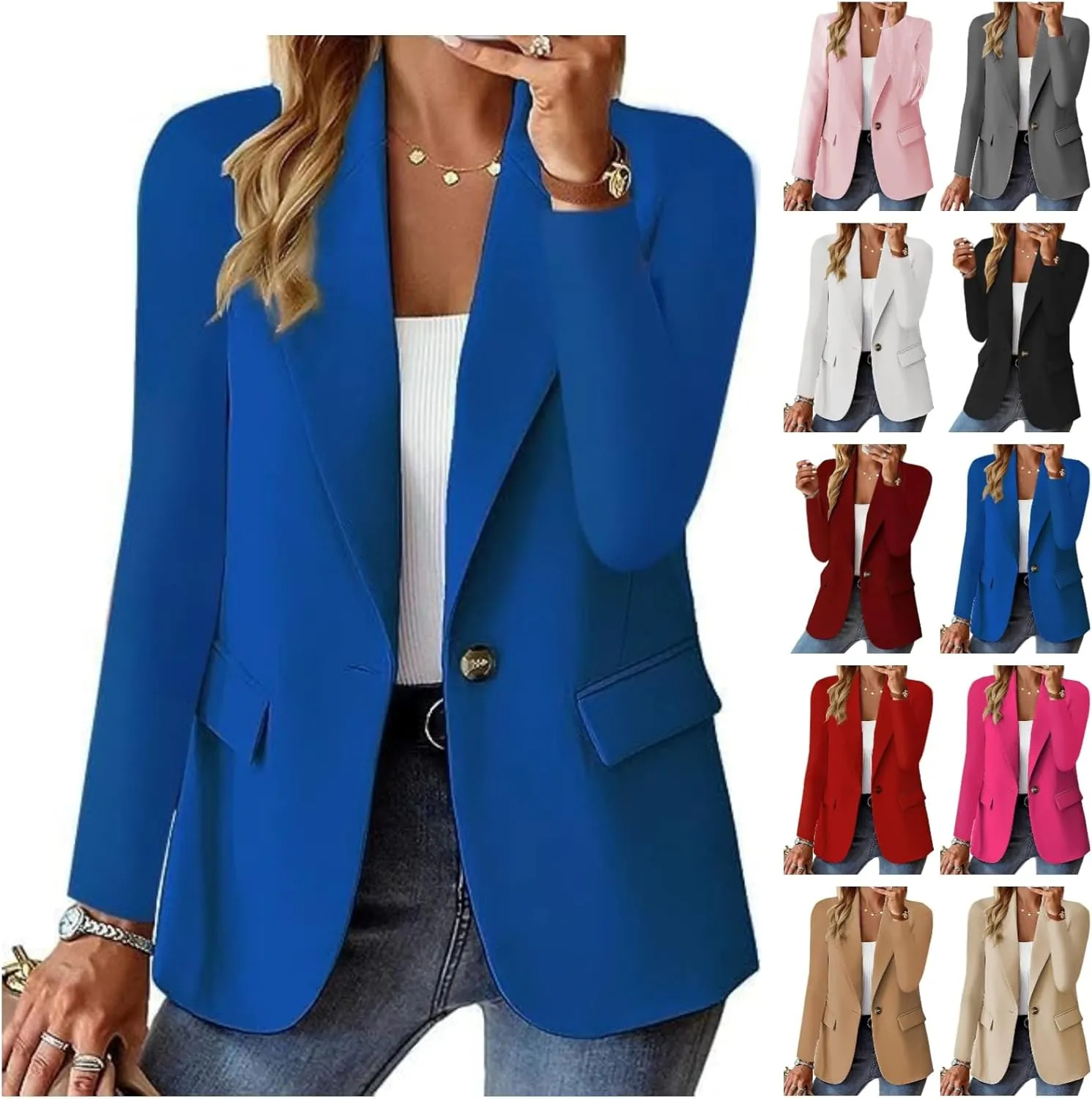 Blazers for Women 2025 Trendy Business Casual Jackets Long Sleeve Open Front Cardigan Work Suit Spring Fashion Blazer