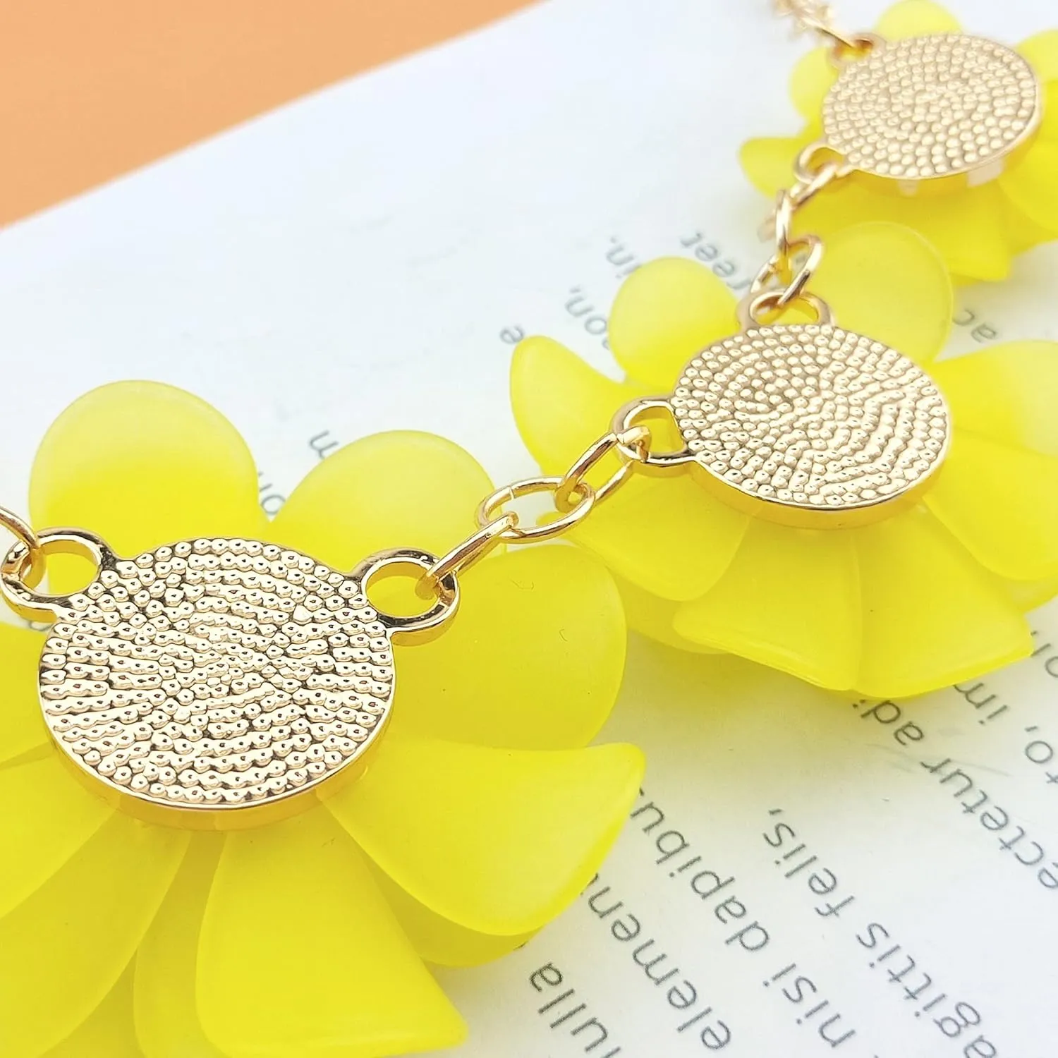 Bocar Flower Collar Necklace, Floral Flower Summer Beach Statement Choker Necklaces for Women and Teen Girls, Handmade Women Jewelry Party Gift