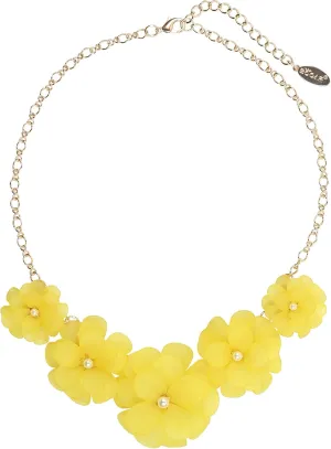 Bocar Flower Collar Necklace, Floral Flower Summer Beach Statement Choker Necklaces for Women and Teen Girls, Handmade Women Jewelry Party Gift