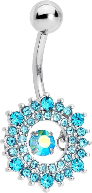 Body Candy Womens 14G 316L Stainless Steel Navel Ring Piercing Elegant Wreath Belly Button Ring