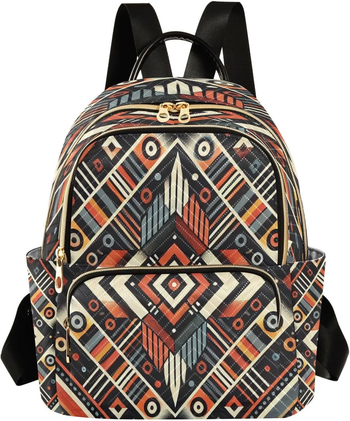 Bohoo Mandala Mini Backpack Purse for Women Small Travel Casual Daypack Quilted Bookbag Ladies Shoulder Bags for Work M