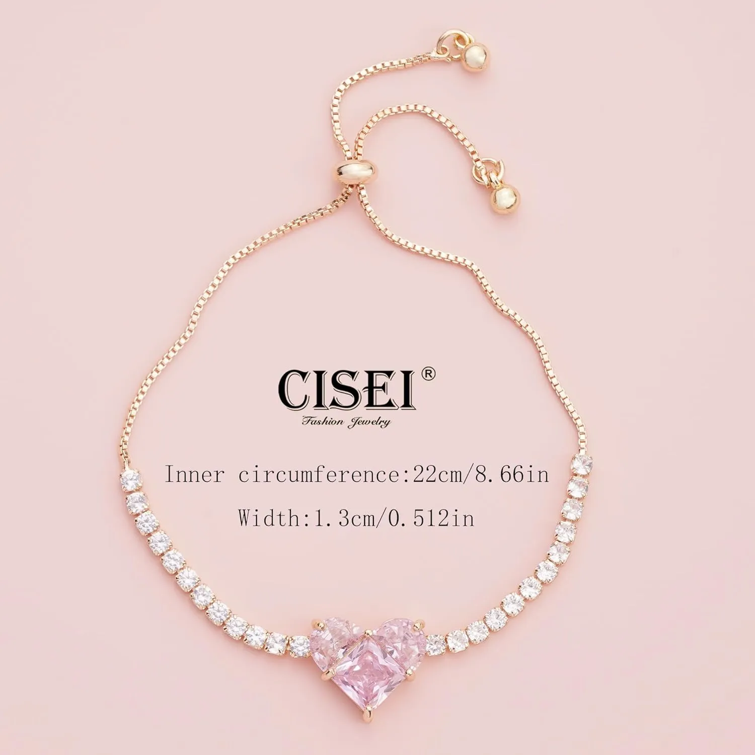Bracelets Jewelry Gifts for Women - Gold Silver Trendy Fashion Adjustable Pink Crystal Link Bangle Bracelet Birthday Gifts for Women