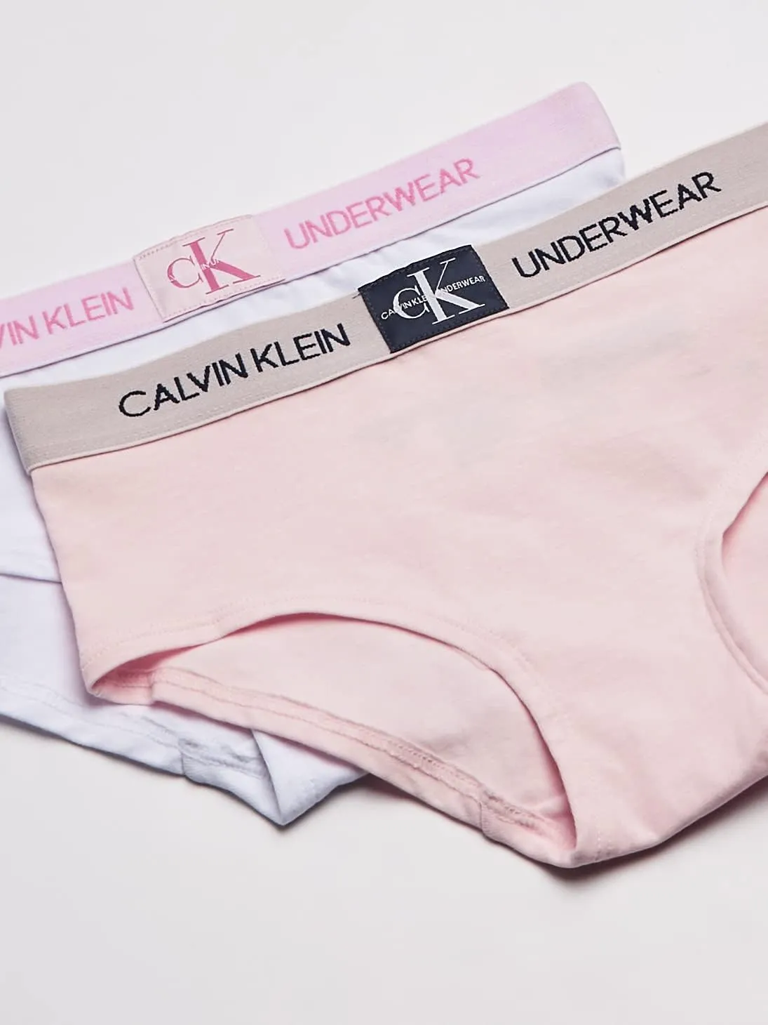 Calvin Klein Girls' Modern Cotton Hipster Panty Underwear, 2 Pack