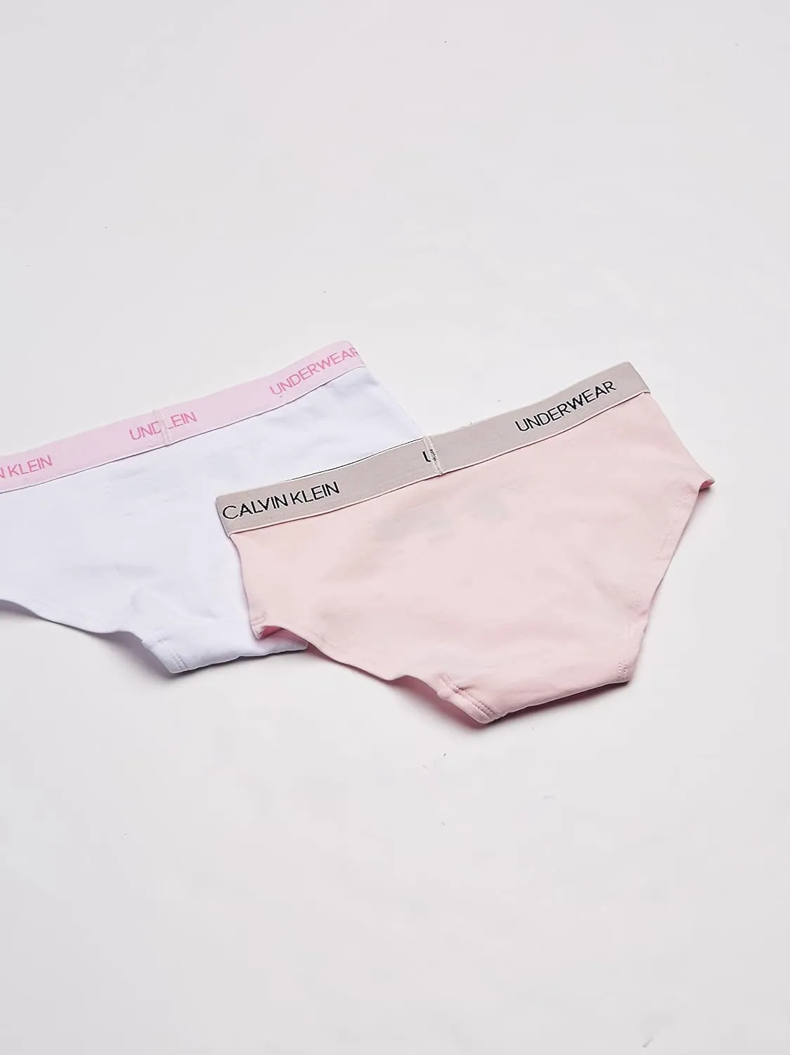 Calvin Klein Girls' Modern Cotton Hipster Panty Underwear, 2 Pack