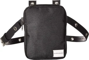 Calvin Klein Smooth Leather/Nylon Belt Bag Black/Black/White/Polished Nickel LG/XL