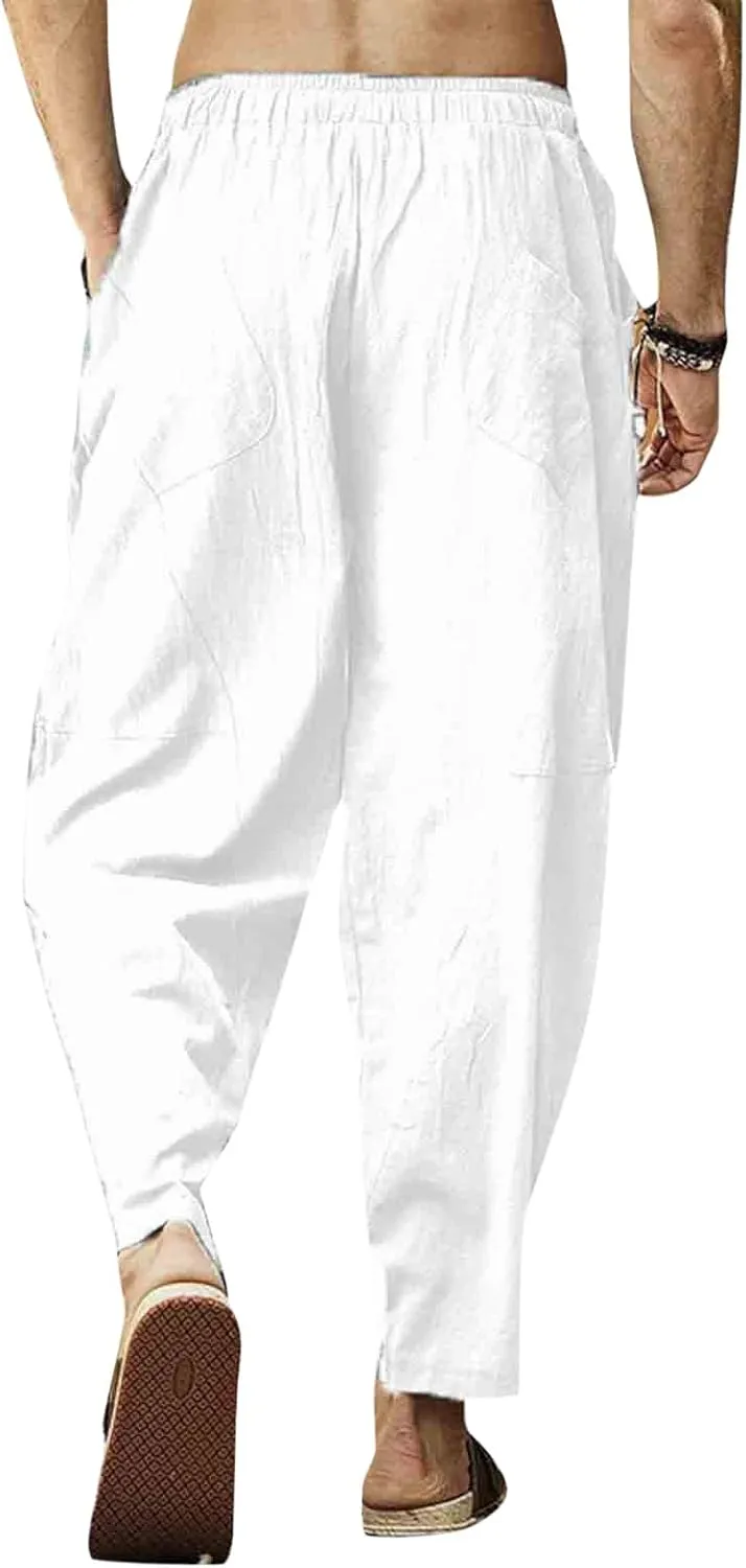 Cargo Pants for Men Baggy Casual Active Sports Sweatpants for Men Long Openleg Track Fleece Cargo Jogging Pants Mens