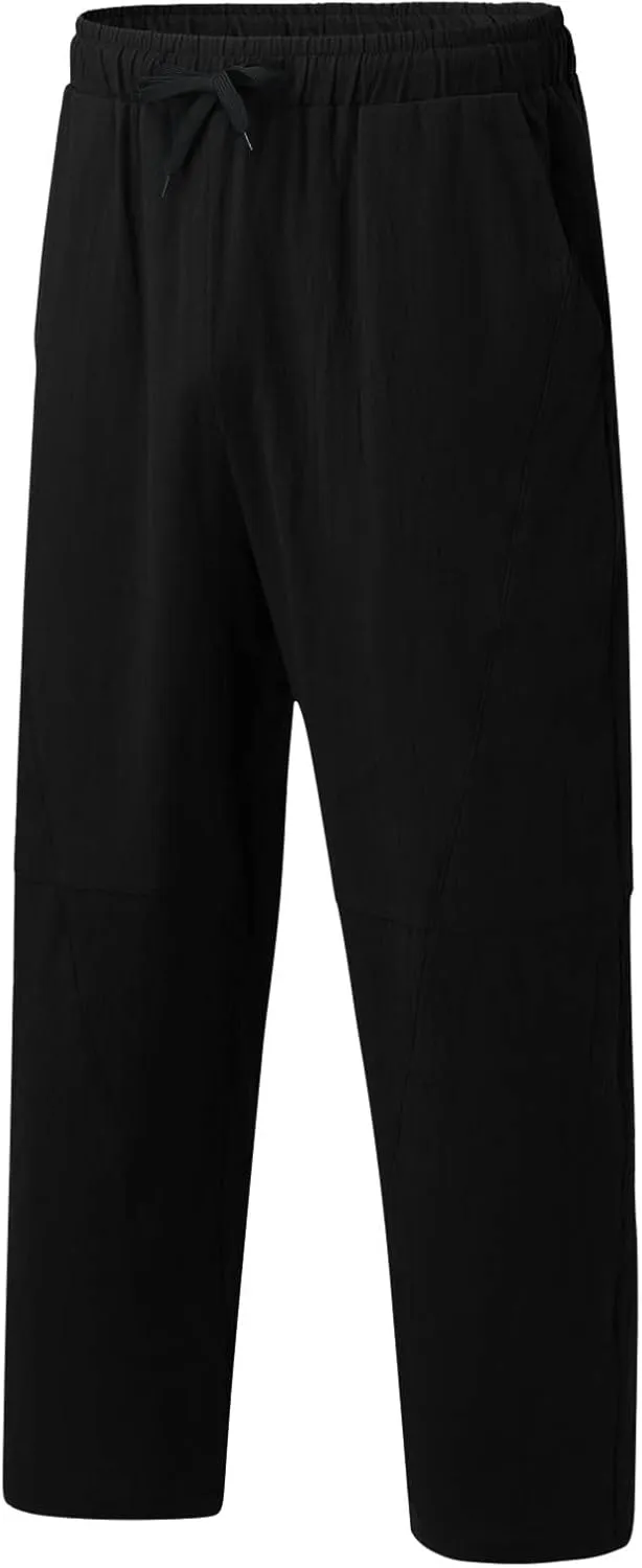 Cargo Pants for Men Baggy Casual Active Sports Sweatpants for Men Long Openleg Track Fleece Cargo Jogging Pants Mens