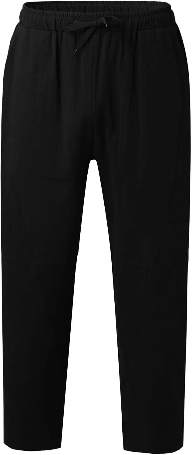 Cargo Pants for Men Baggy Casual Active Sports Sweatpants for Men Long Openleg Track Fleece Cargo Jogging Pants Mens