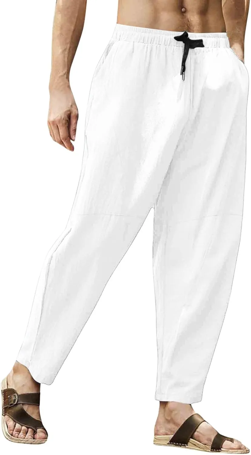 Cargo Pants for Men Baggy Casual Active Sports Sweatpants for Men Long Openleg Track Fleece Cargo Jogging Pants Mens