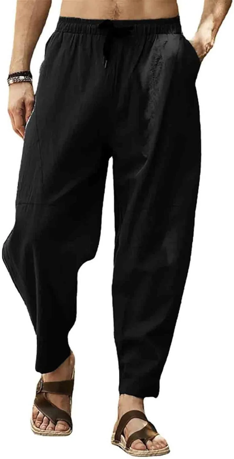 Cargo Pants for Men Baggy Casual Active Sports Sweatpants for Men Long Openleg Track Fleece Cargo Jogging Pants Mens