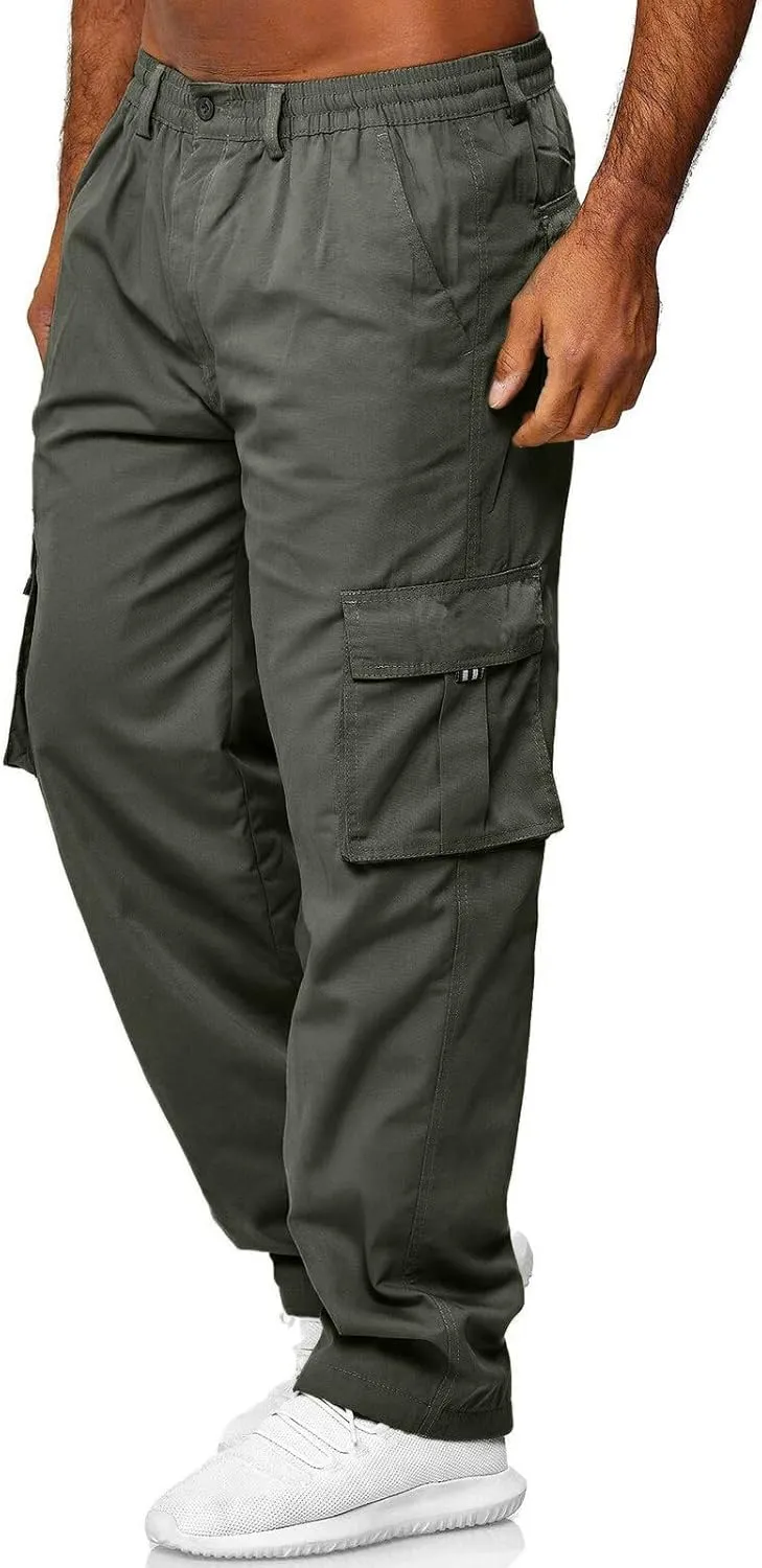 Cargo Pants for Men Relaxed Fit Mens Cargo Pants Jogger Work Pants 6 Pocket Full Outdoor Casual Sweatpants Sweatpants