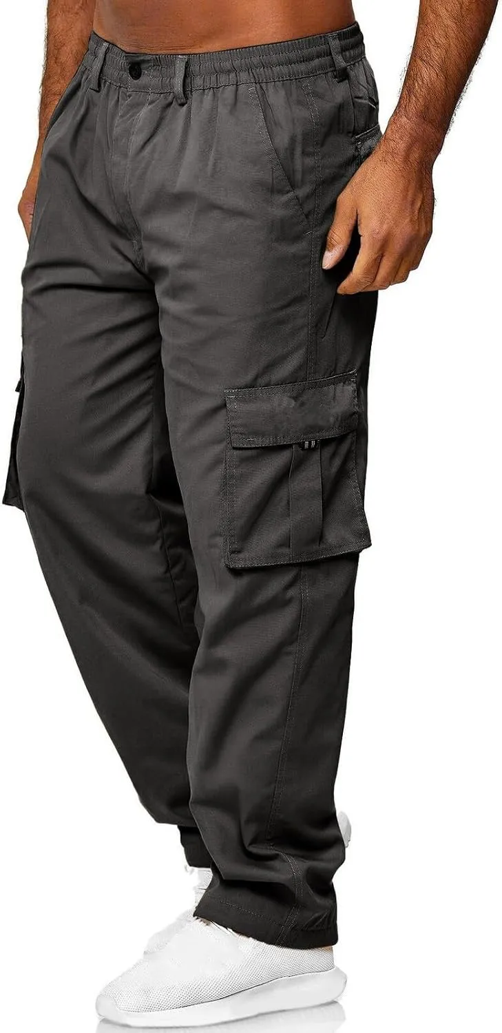 Cargo Pants for Men Relaxed Fit Mens Cargo Pants Tapered Athletic Sweatpants for Jogging Running Exercise Gym Workout