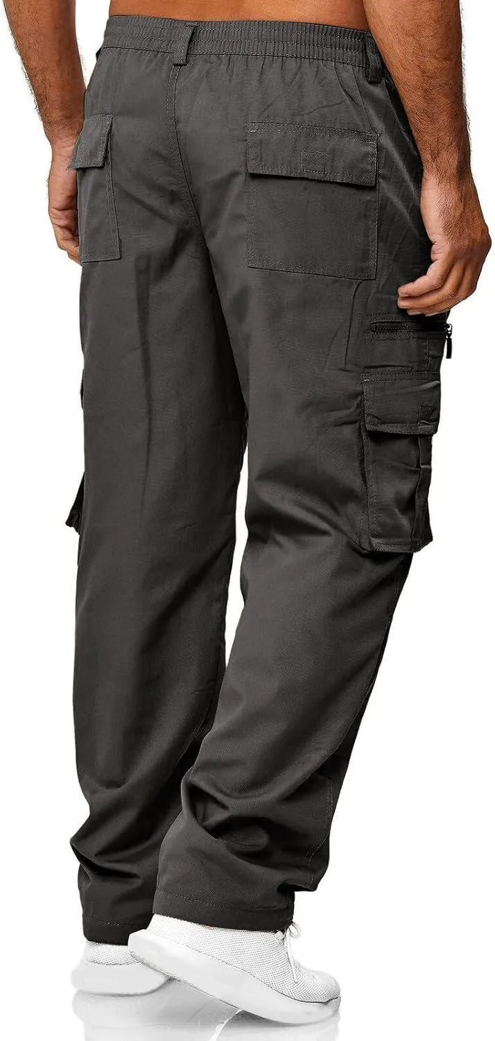 Cargo Pants for Men Relaxed Fit Mens Cargo Pants Tapered Athletic Sweatpants for Jogging Running Exercise Gym Workout
