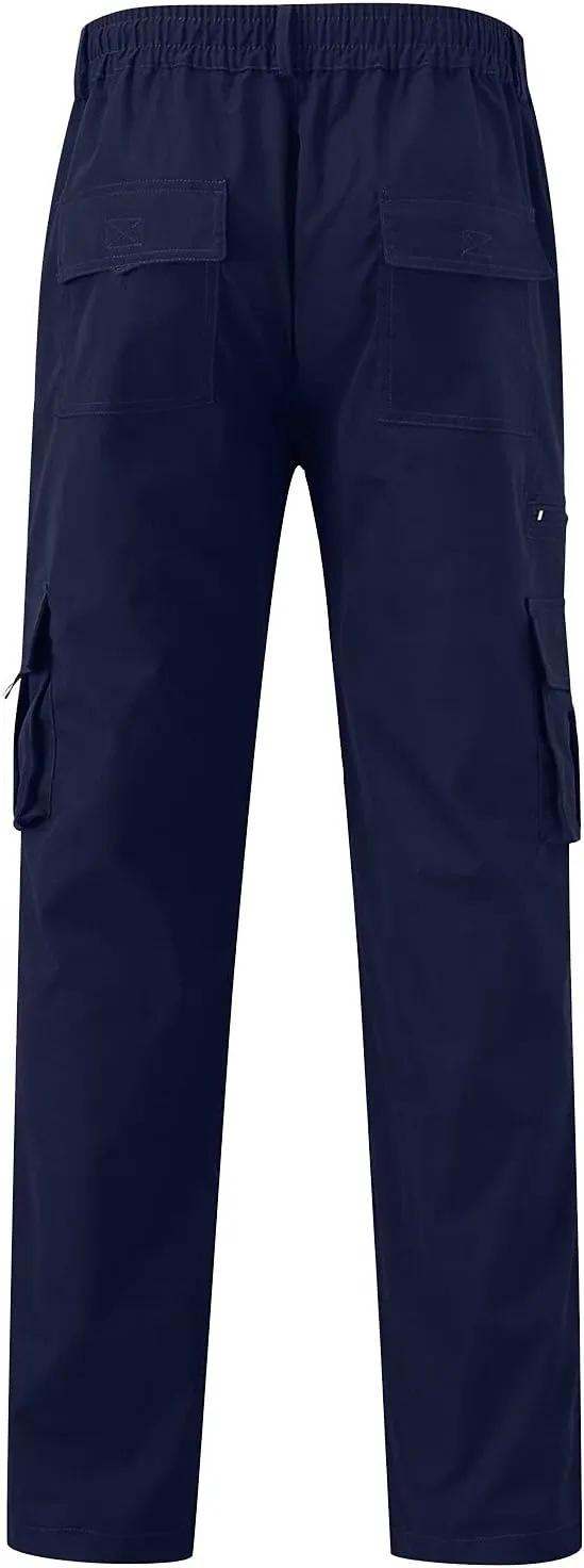 Cargo Work Pant Men Breathable Casual Pull-On Pants Athletic Sweatpants Loose Fit Joggers Bottoms Pant